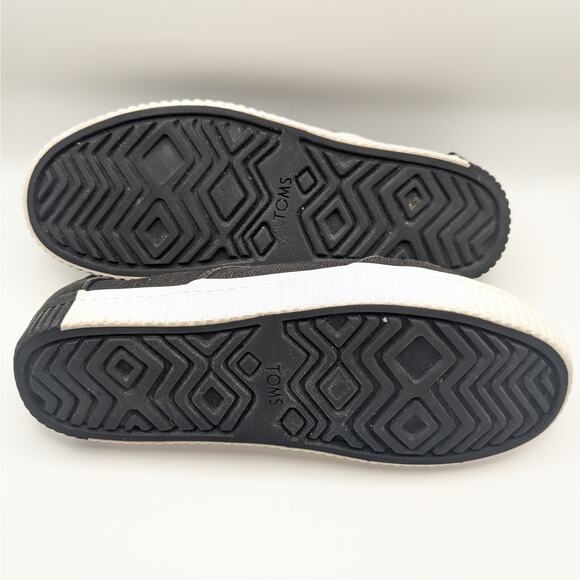 TOMS Cordones Boardwalk Black Canvas Lace Up Fashion Sneakers Women's Size 7.5 - Picture 8 of 10